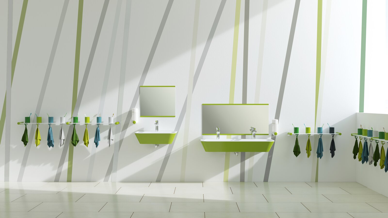 HEWI Kids - Washbasins Washbasins for children in the colour green