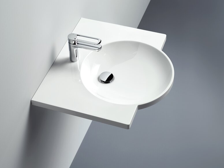 HEWI Washbasin Washbasin with round basin and single lever tap in chrome